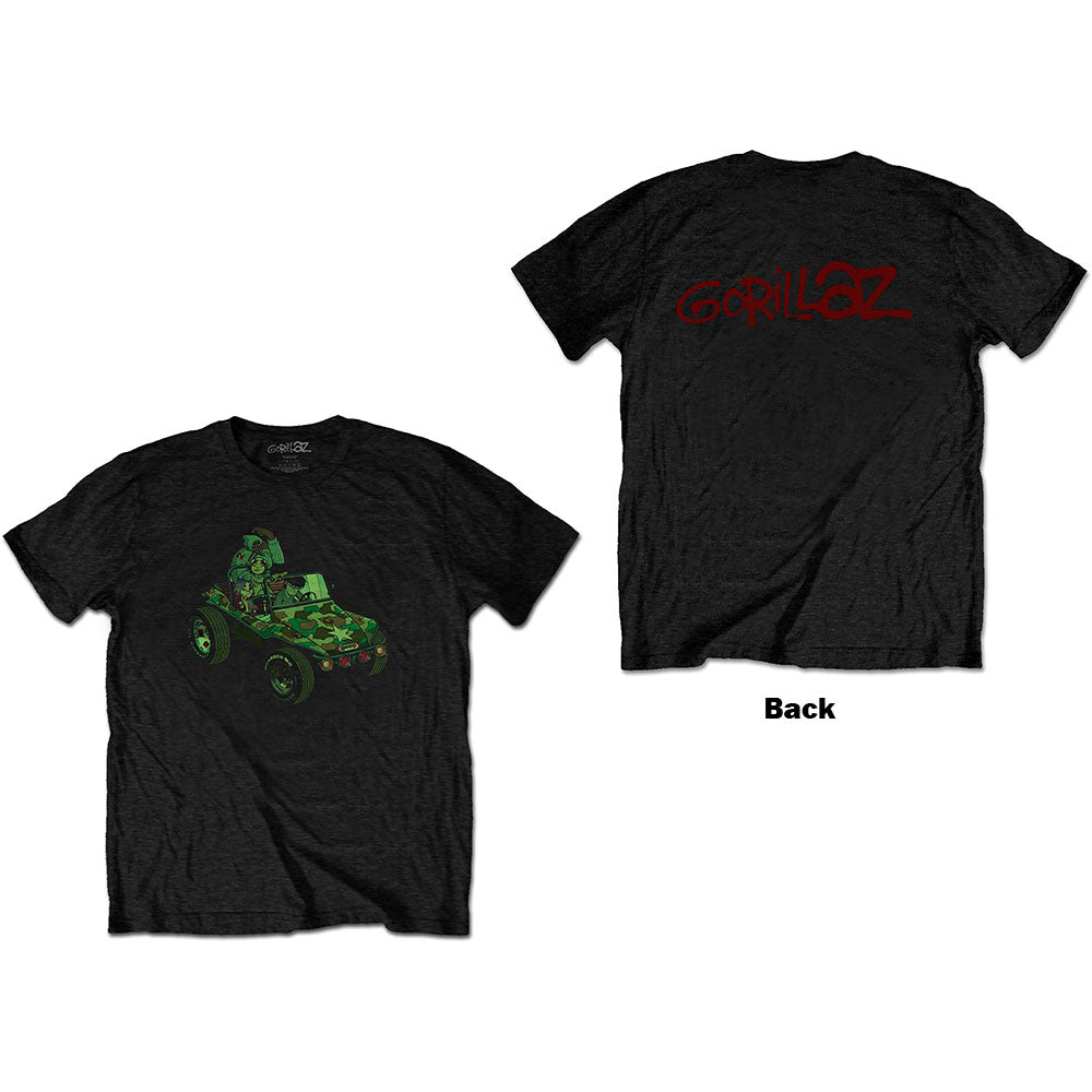 Image of Gorillaz Mens / Unisex T-Shirt - Group Green Jeep Rock Off
